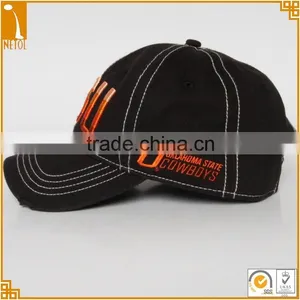 Good Quality Black 6 Panel 100% Cotton 3D Embroidered Custom Baseball Cap Wholasale thumbnail-2