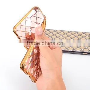 High Quality 100% Smooth Edges Electroplating TPU Transparent Clear Back Mobile Phone Case Cover for IPhone 6 / 6s thumbnail-5