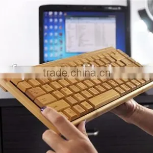 Bamboo & Wood Mechanical Usb Wireless Keyboard thumbnail-2