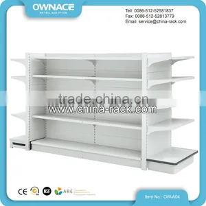 Plain Back Panel Shelf Display Supermarket Gondola Shelving thumbnail-1