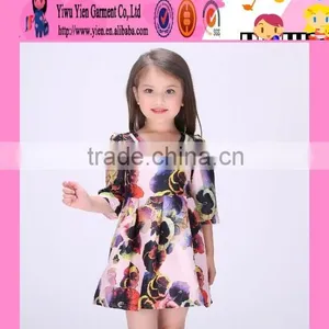Fashion Flower Picture of Children Casual Dress Wholesale Summer Girl Children Dress Models thumbnail-4