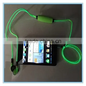 KPT EL WIRE FLASHING LIGHTING EARPHONE GLOWING EARPHONE HEADSET thumbnail-2