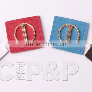 Delicate Metal Label Branded Leather Patch in Garment thumbnail-3