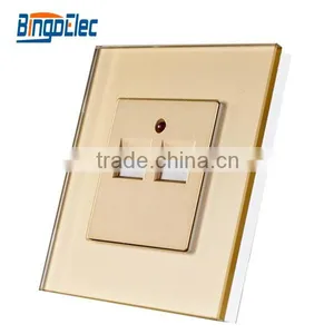 Toughened Glass Panel Universal Wall Socket Usb Charger thumbnail-2