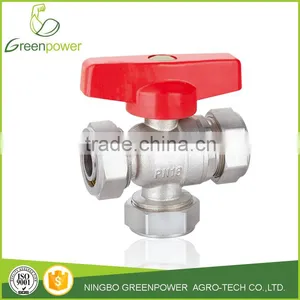 Brass Triple Aluminum Plastic Tube Hoop Clip Ball Valve thumbnail-1