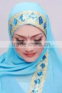 Spring Long Muslim Scarf Instant Hijab DIY Head Cover A1 thumbnail-5