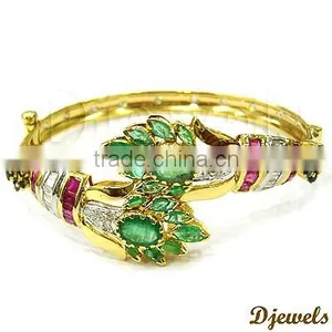 Ruby Diamond Bracelets, Ruby Bracelets, Diamond Jewellery thumbnail-2