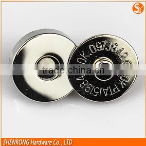 Popular Black Nickel Round 18mm Metal Hidden Magnetic Snap Button For Decoration thumbnail-6