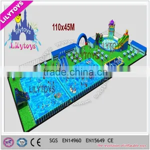 New Design Inflatable Mobile Park, Inflatable Frame Pool Park, Inflatable Floating Water Park thumbnail-1