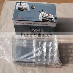 Wholesale Innovative Portable Clear Cosmetic Acrylic Makeup Organizer With 4 Drawer for Store Jewelry Cosmetic thumbnail-2