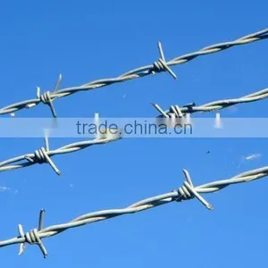 YS Brand 2 Barb 4 Point High Tensile Steel Barbed Wire 12.5 Ga. 15.5 Gauge Galvanized Barbed Wire Coated Safety Fence thumbnail-3