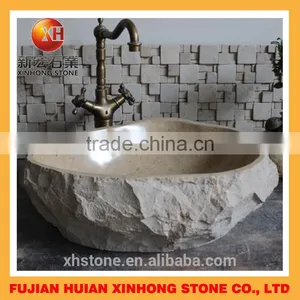 Beige Color Flower Shape Smarble Stone Basin thumbnail-3