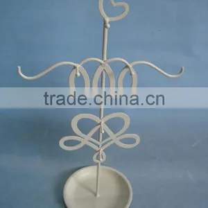 Double-hearted Wrought Iron Candle Holder Wall thumbnail-1