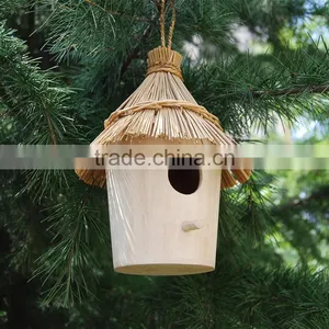 Environmental-friendly Unfinished Homemade Wooden Bird House thumbnail-1