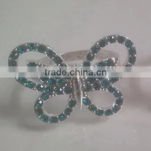 Jewelled Metal Alloy Butterfly Napkin Ring thumbnail-4