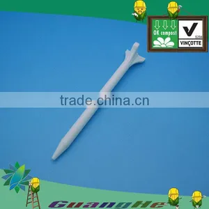 PLA White Golf Tee of Biobased Polylactide Material --100% Biodegradable Compost Eco-friendly Non-pollution thumbnail-1
