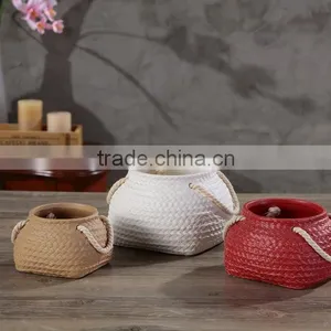 2016 Newest Funny Bag Shaped Stoneware Type for Garden Decoration Flower Pot/flower Plants thumbnail-3