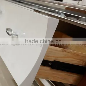 Modern Wood Japanese TV Stand Marble Top thumbnail-4