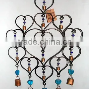 Hand Crafted Christmas Heart Shape Bell Hanging Decoration thumbnail-1