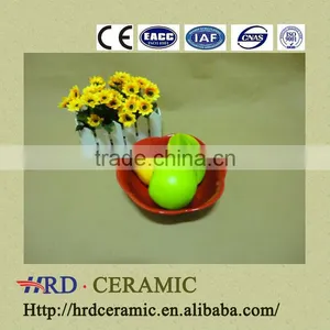 New Style the Red Flower Shape Ceramic Salad Bowl thumbnail-1