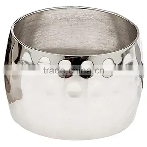 Round Hamerred Shiny Wedding Napkin Rings thumbnail-1