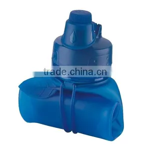 100% Food Grade Hot Selling Silicone Sport Bottle/silicone Foldable Sport Bottle thumbnail-2