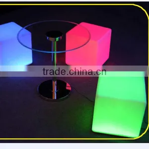 Factory Direct Sale LED Lighted Plastic RGB Cube for Table and Seat thumbnail-4