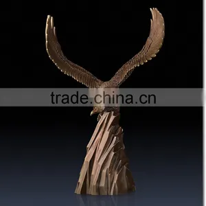 High Quality Home Decoration Metal Crafts Bronze Outdoor Eagle Statues thumbnail-5