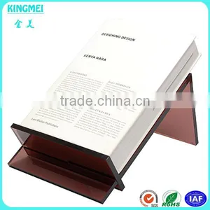 China Factory Custom Coffee Color Acrylic Single Book Display Stand and Holder thumbnail-1