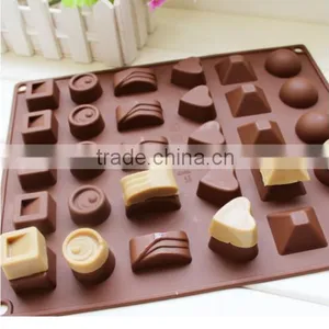 Christmas Chocolate Molds,Fancy Silicone Cake Mold 30 Cavity Multi Shaped Candy Jelly Ice thumbnail-1