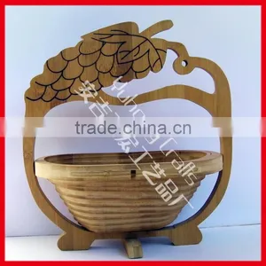 Export Only Factory Sale Eco-bamboo Folding Basket thumbnail-5