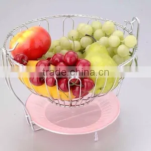 Good Quality Chrome Plating Surface Treatment Metal Basket for Fruit thumbnail-1