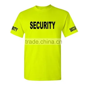 Mens Poly Cotton T-Shirt Preshrunk Jersey Knit Tee Green Security Guard Uniform Color thumbnail-1