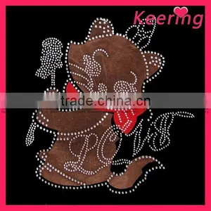 Fashion Hot Fix Transfer Rhinestone Animal Motif WHF-173 thumbnail-1