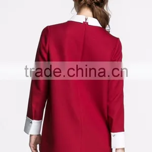 Women Fashion Dresses Winter 2016 Knee Length Dress Patterns thumbnail-6