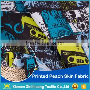 2017 Hot Selling Digital Printing 100% Polyester Twill Peach Skin Fabric thumbnail-1