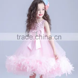 Pink Flowers Girl Dresses With Rhinestone Angel Dress thumbnail-5