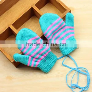 TC13027 2016 New Fashion String Knit Kids Mitten Cheap Winter Warm Fingerless Kid Gloves Wholesale thumbnail-4