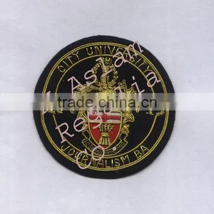 Hand Embroidery Badge Bullion Wire Blazer Badge thumbnail-1