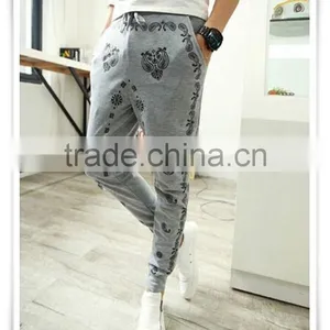 Printed Style Harem Pants Wholesale Cheap Cotton and Spandex Harem Pants thumbnail-5