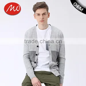 New Popular Knitted Pocket Button Cardigan Young Boys Sweater Design for Men thumbnail-1