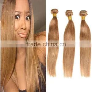 Raw Remy 100%Unprocessed Human Hair #27 Pure Brazilian Straight Hair thumbnail-1
