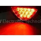 6 Watt Red 12 LED Brake Lights / Third Flashing Stop Light For Motorcycle thumbnail-1