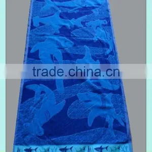 Cotton Terry Velour Jacquard Beach Towel thumbnail-1