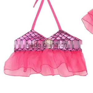 Little Girls Pricess Mermaid Tail Swim Skirts Cute Baby Swimsuit Bikini New Kids Girls Mermaid Swimwear thumbnail-4