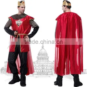 Sexy Adults Mens Carnival Costumes With Long Red Cape thumbnail-1