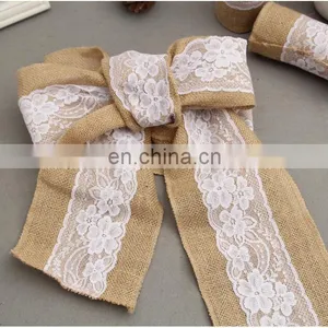 Wholesale Beautiful Wedding Banquet Burlap Chair Sash thumbnail-2