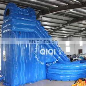 Valcano Bule Corkscrew Inflatable Water Slide With Pool for Kids thumbnail-4