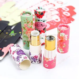 Custom Mini Eco Packaging Paper Empty Lip Balm Tube thumbnail-3