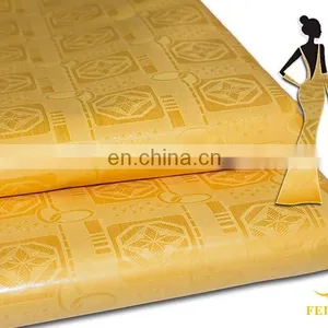 Best Selling African Jacquard Cotton Textile Fabric New Damask Bazin Wedding Party thumbnail-2